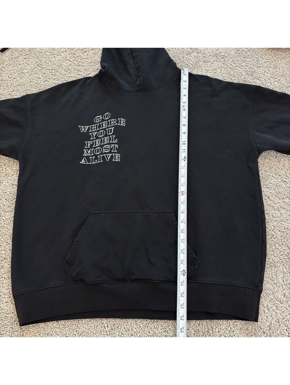 Mayfair The Label ‘Meet Me In Mayfair’ Black Hoodie One Size Plus Comfy Cozy GUC - Picture 6 of 7